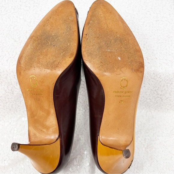 Andrew Gellar made in Italy brown and mustard yellow pumps. Size 7.5 women’s - Picture 4 of 16